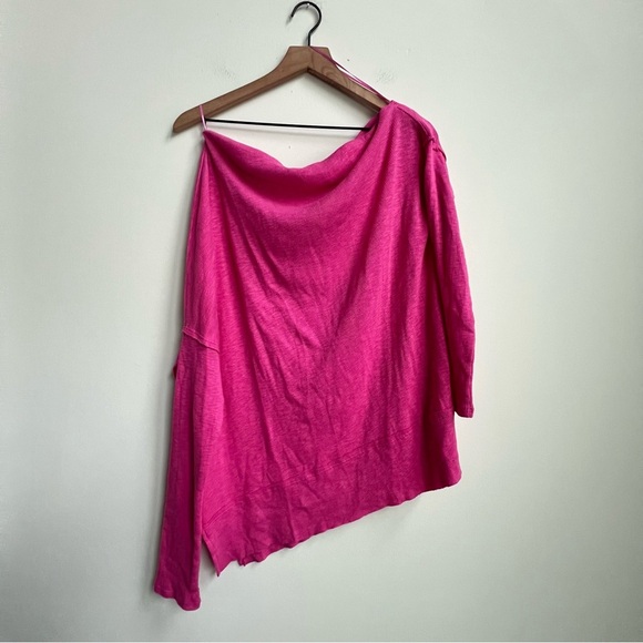 Free People Get Together Long Sleeve Slouchy Top Dancing Queen off shoulder - Picture 7 of 11